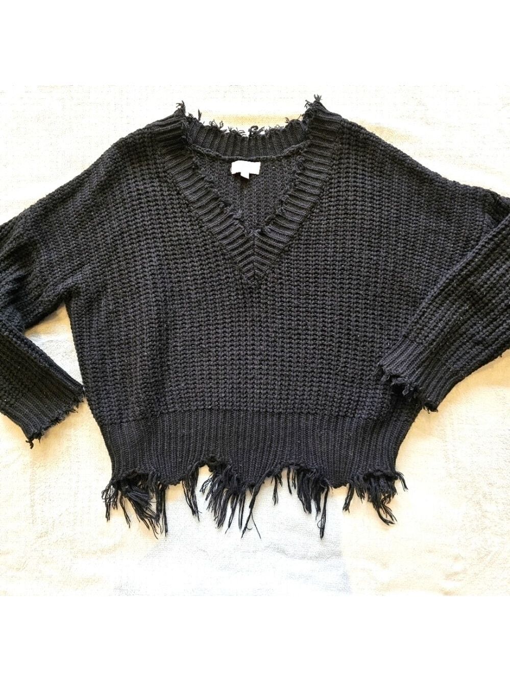 Pink Lily distressed sweater